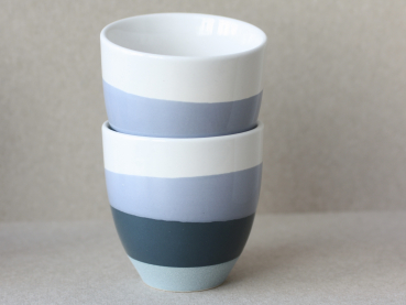 Streifentasse blau