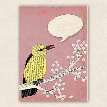 fette Karte - Singvogel