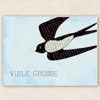 fette Karte - Viele Grüße von der Schwalbe (SALE)