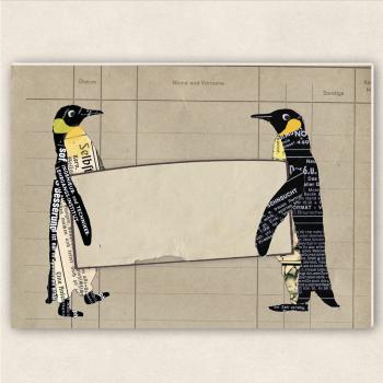 fette Karte - Pinguine (SALE)
