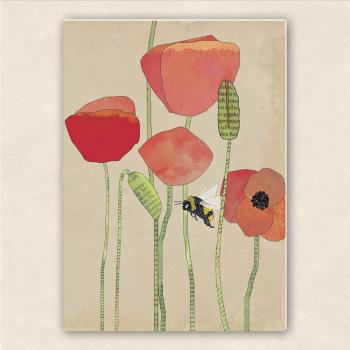 fette Karte - Mohn