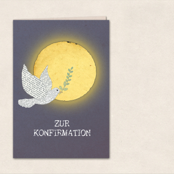 Doppelkarte : zur Konfirmation Taube