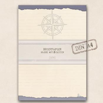 A4 Briefpapier - Windrose