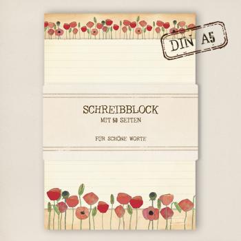 stationery - Writing pad - poppy