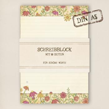 A5 Schreibblock - Sommer