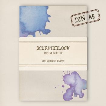 stationery - Writing pad - blue blob