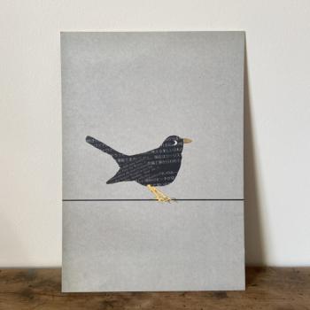 Amsel - A4 Print Kunstdruck Poster auf Karton