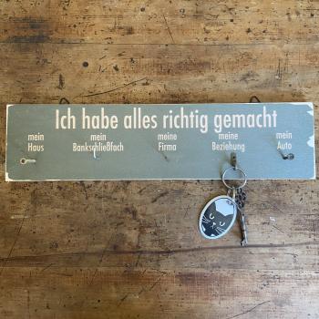 Schlüsselbrett für Selbstverliebte - Haus Firma Auto