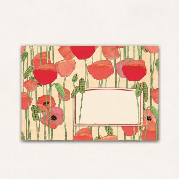 10 x Briefumschläge : heller Mohn