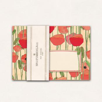 10 x Briefumschläge : heller Mohn