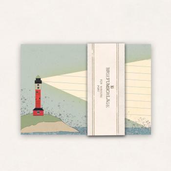 10 x Briefumschläge : Leuchtturm