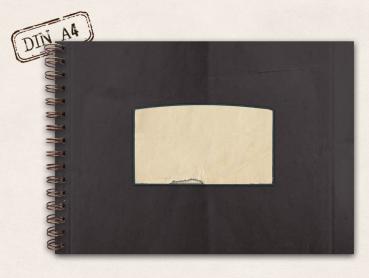 big book with staves - Gift for musicians - black