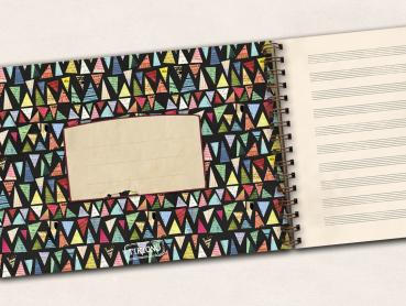 Notenbuch sixties - DIN A4 Notenheft mit Notenlinien