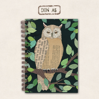 fettes Notizbuch - Eule
