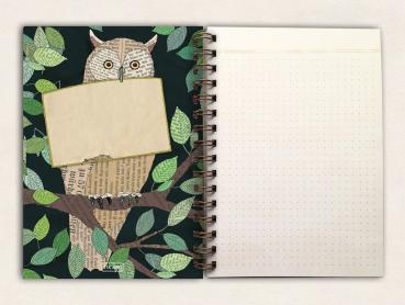 fettes Notizbuch - Eule