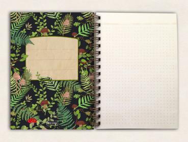 fettes Notizbuch - Pilzwald