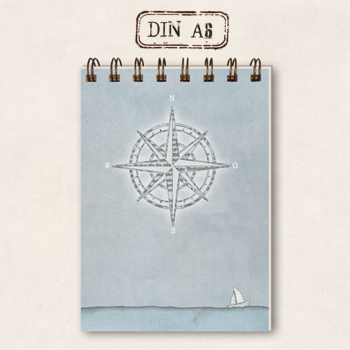 Skizzenblock Notizbuch DIN A6 - Windrose