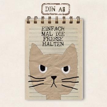 Skizzenblock Notizbuch DIN A6 - Fresse halten