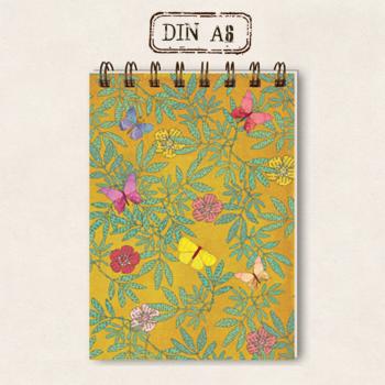 Skizzenblock Notizbuch DIN A6 - gelber Sommer