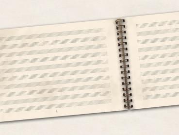 Notenbuch sixties - DIN A4 Notenheft mit Notenlinien