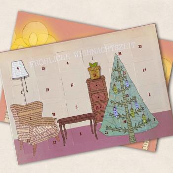 Postkarten Adventskalender - Wohnzimmer
