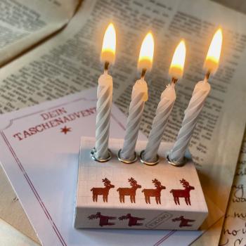 Mini - Adventskranz  Rentiere