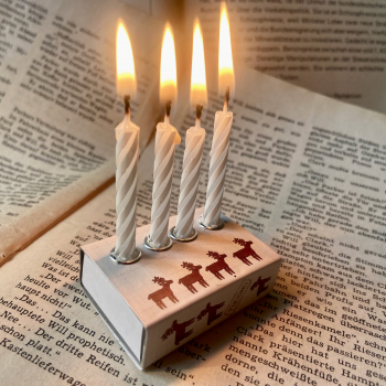 Mini - Adventskranz  Rentiere