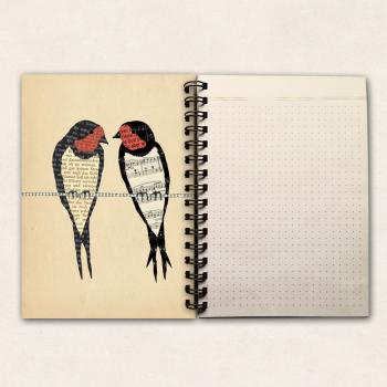 Preview: fettes Notizbuch - Schwalbe