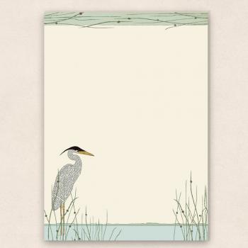 Preview: A4 Briefpapier - Block Reiher