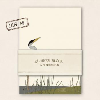 Preview: DIN A6 Notizblock - Reiher