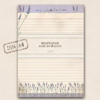 A4 Briefpapier - Lavendel