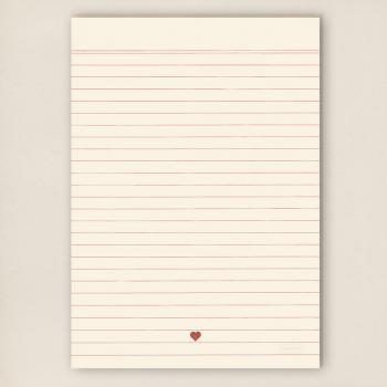 Notepad with Heart – For Handwritten Loveletters