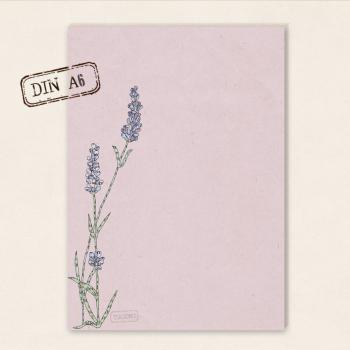 DIN A6 Notizblock - Lavendel