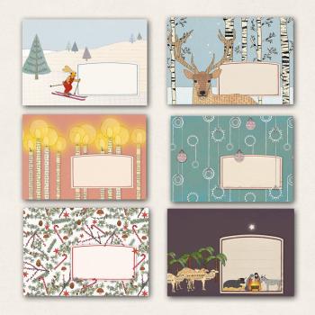 Set of 10 Envelopes Christmas and Winter Mix