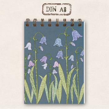 Skizzenblock Notizbuch DIN A6 - Glockenblume