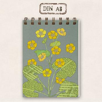 Skizzenblock Notizbuch DIN A6 - Sumpfdotterblume