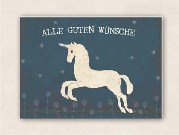 fette Karte - Einhorn