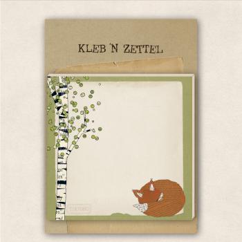 Haftnotizblock Birkenfuchs