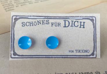 Lack Ohrstecker in uni hellblau