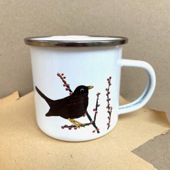 Emaille Tasse mit Pinguinen - Kopie