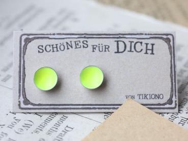 Lack Ohrstecker in neon gelb