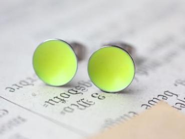 Lack Ohrstecker in neon gelb