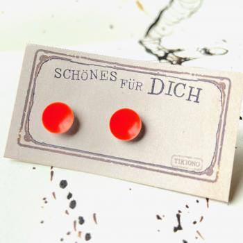 Lack Ohrstecker in neon grün - Kopie