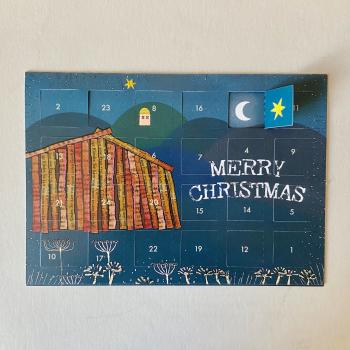 Postkarte Adventskalender Nacht