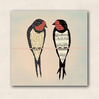 Kühlschrankmagnet mit Rauchschwalben