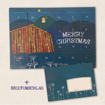 Postkarte Adventskalender Nacht