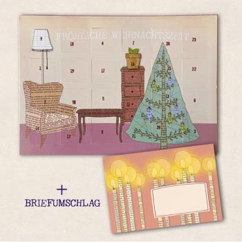 Postkarten Adventskalender - Wohnzimmer