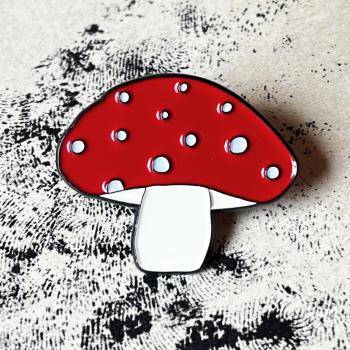 Enamel Pin with fly agaric