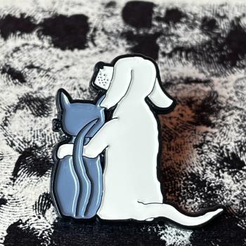 Enamel Pin - Cat and Dog