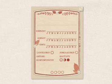25x Saatgut - Aufkleber rot
